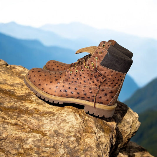 Custom made Timberland ostrich boots