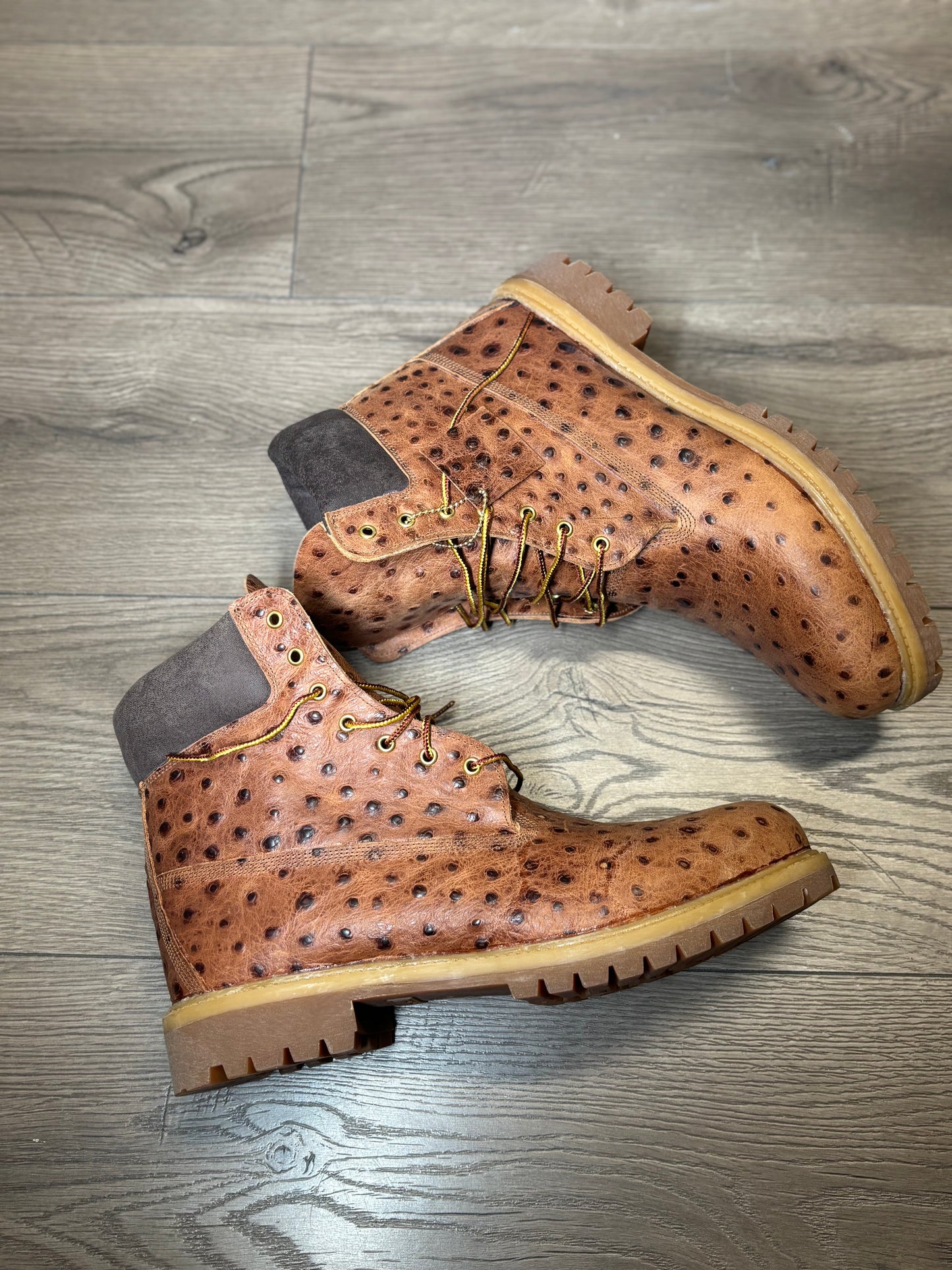 Custom made Timberland ostrich boots
