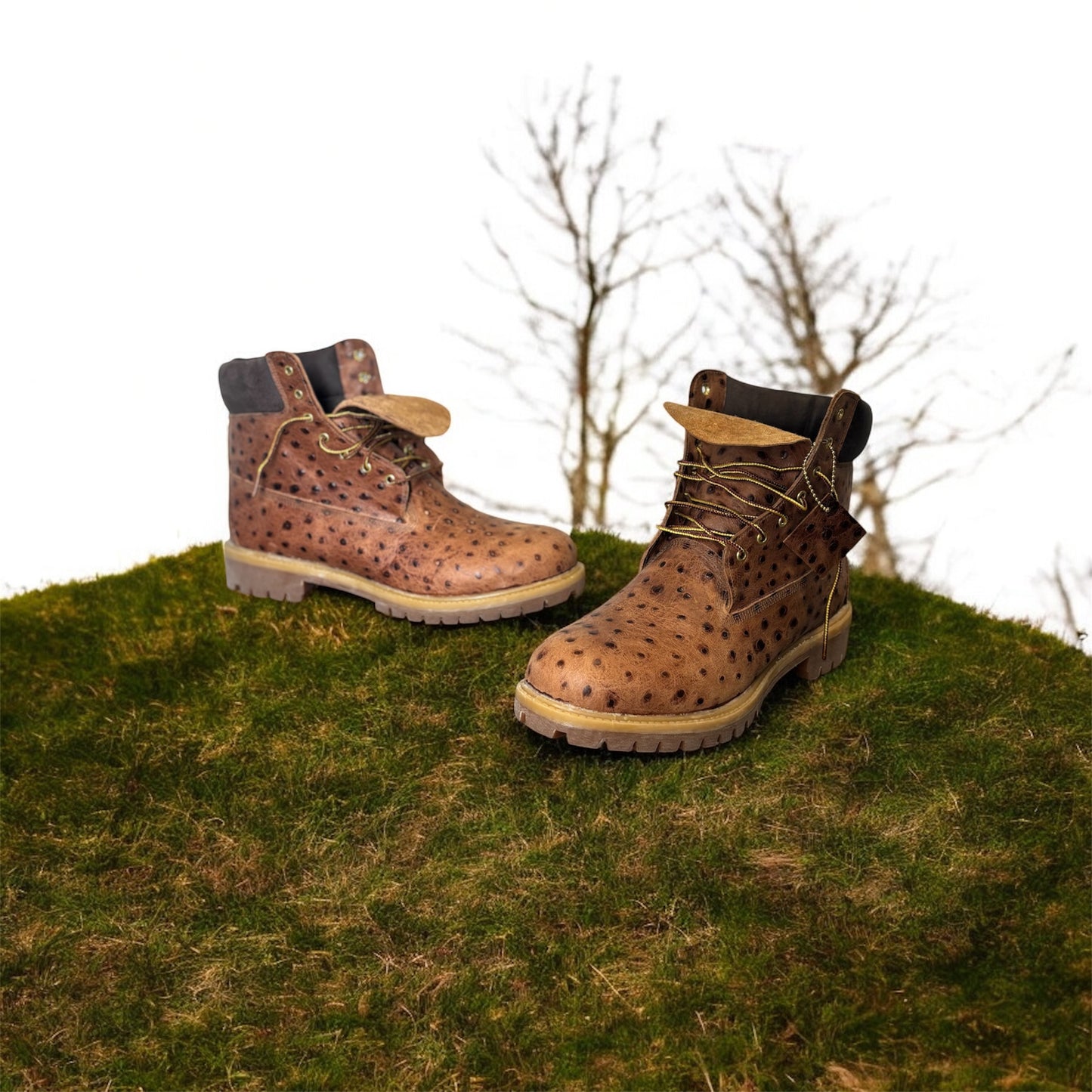 Custom made Timberland ostrich boots