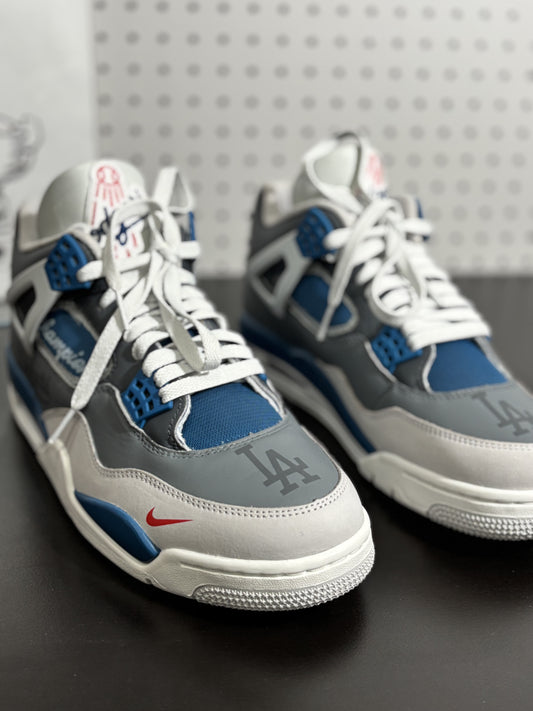 Air Jordan 4 Custom Dodgers Champions 1 of 1